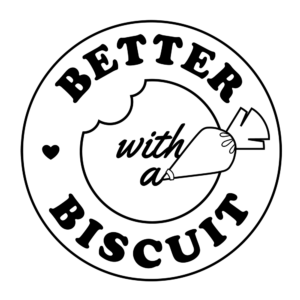 Circular stamp-style logo for a biscuit maker Circular badge stamp style logo for a biscuit maker