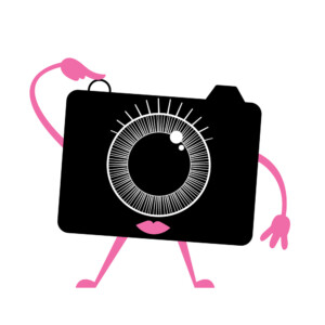 Brand mascot for a photographer and videographer business Camera mascot illustration