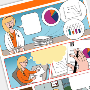 Comic book style posters for Warwick University