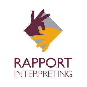 Strong visual logo for a sign language interpreter Logo for a sign language interpreter