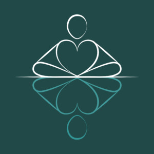 Women's health icon representing body, mind and heart Women's health icon representing body, mind and heart