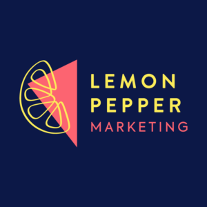 A juicy bit of branding for a food and drink marketing expert who specialises in Pinterest Logo for a food and drink marketing expert featuring a lemon and a pepper.