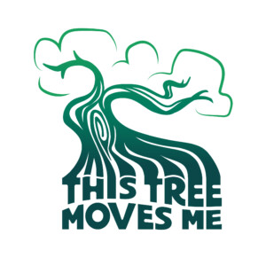 Logo with a stylised tree motif and hand-drawn lettering Logo of a tree with hand drawn lettering
