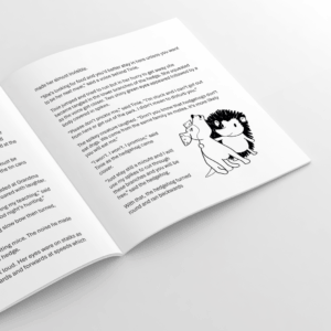 Internal spread showing text and spot illustration