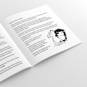 Internal spread showing text and spot illustration