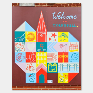 Colourful community mural, part of the Blank Canvas project for Warwickshire County Council colourful community mural