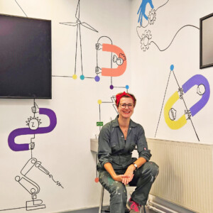 Mural celebrating diversity and connection for a busy corridor in the School of Engineering